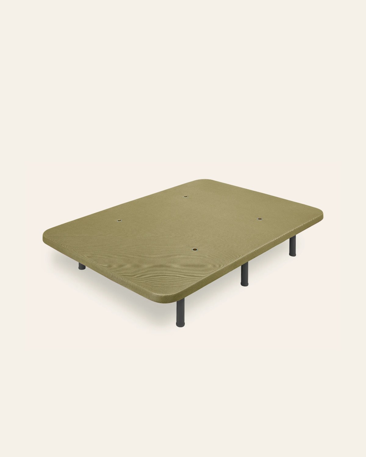 Base tapizada con tejido 3D sobre patas.